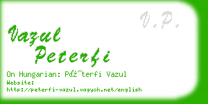 vazul peterfi business card